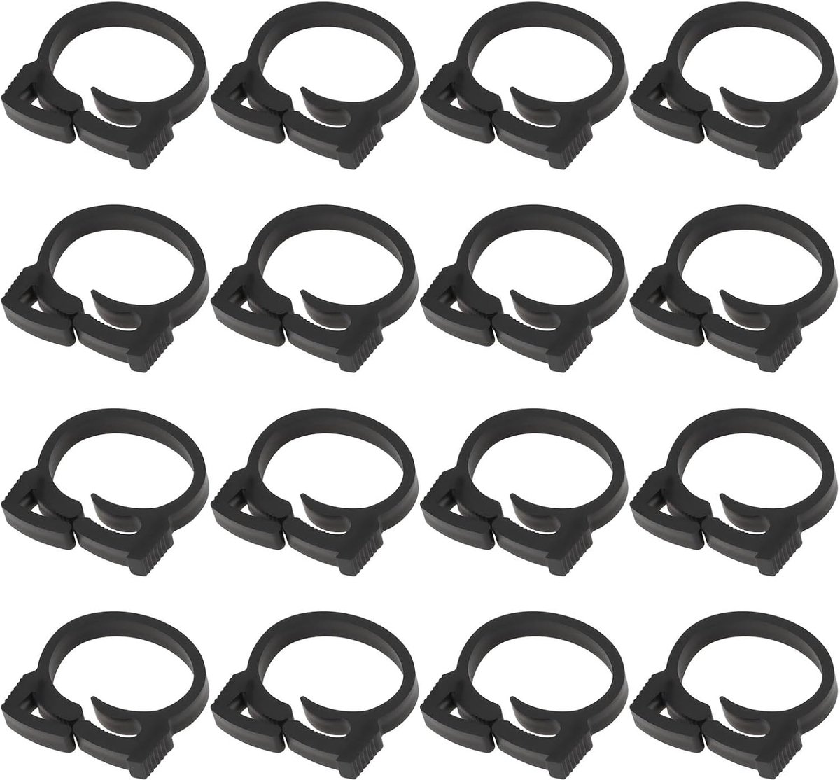 40Pcs Hose Pipe Fasteners Clips 20mm-25mm for Aquariums Ponds Black Plastic - ShopVlot