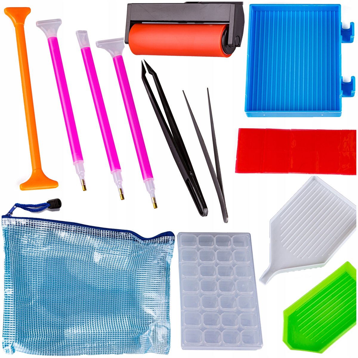 Diamond Painting Accessoireset: Penseel, Organizer & Meer