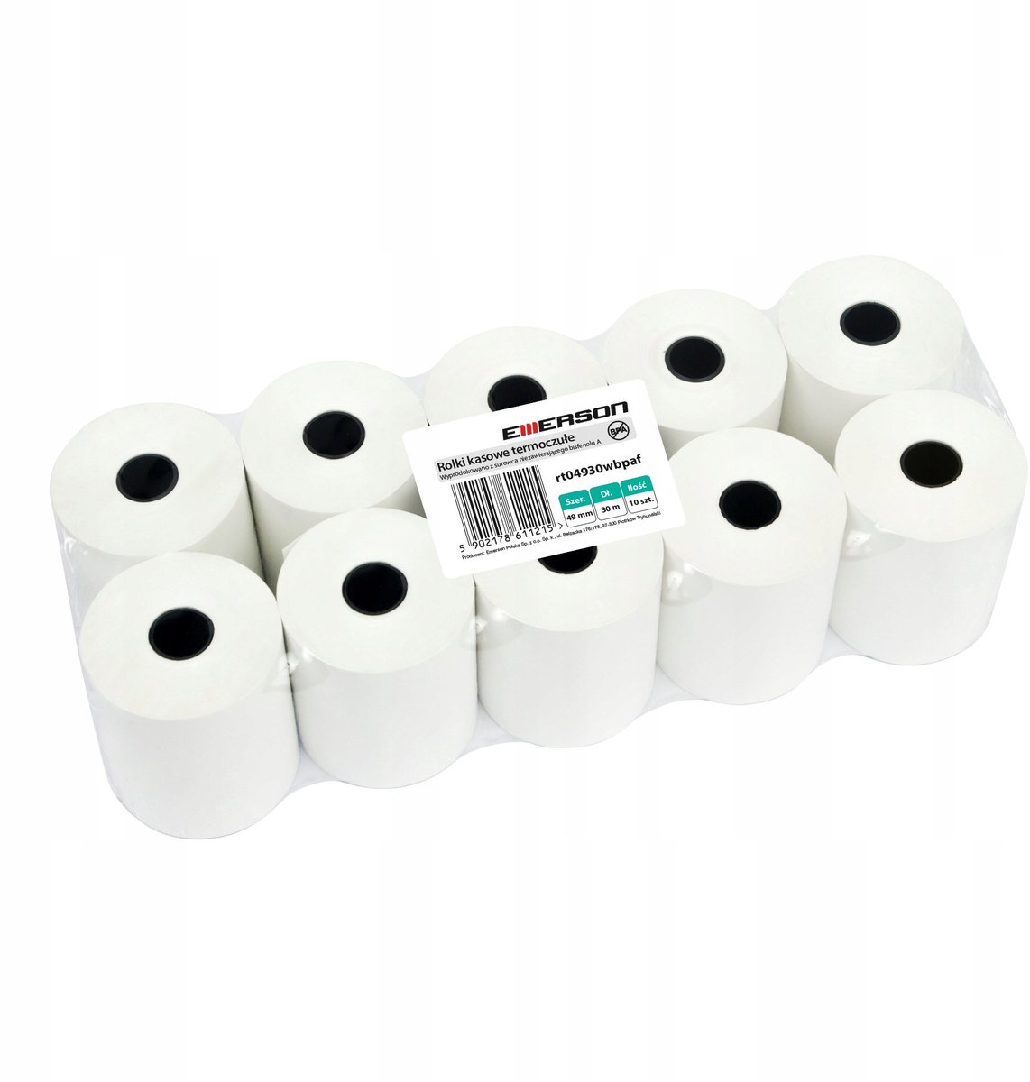 10x Thermische Papierrol 49mm x 30m voor Kassatransacties