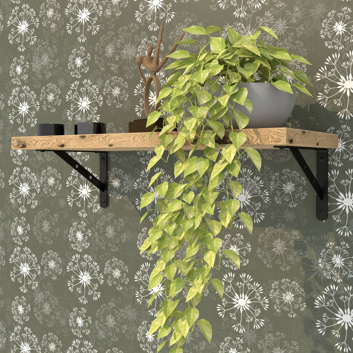 Sterke Zwarte Plankdrager 40 cm - Robuust en Veelzijdig