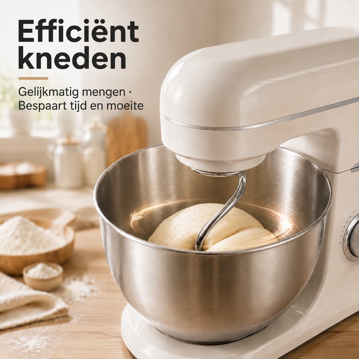 Voor Kitchenaid dove haak roestvrij staal, deeghaak voor 4,5-5 qt Kipp Head Kitchen Machine, roestvrijstalen deegbevestiging, vaatwasser-safe thumbnail 4