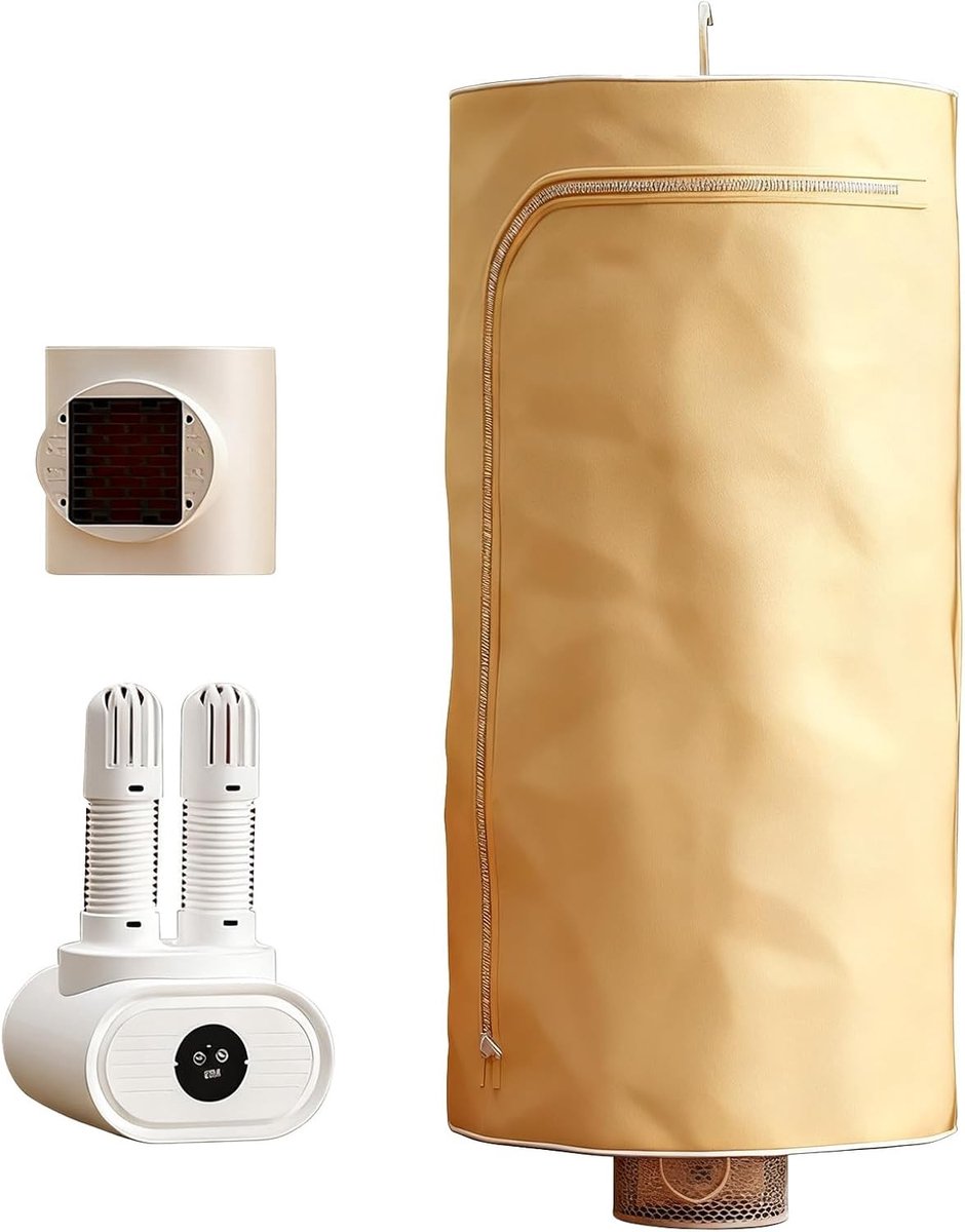 Draagbare Wasdroger - Wit - 600 W - 3-in-1 Warmtepompdroger met Afstandsbediening - Voor Thuis, Reizen en Camping