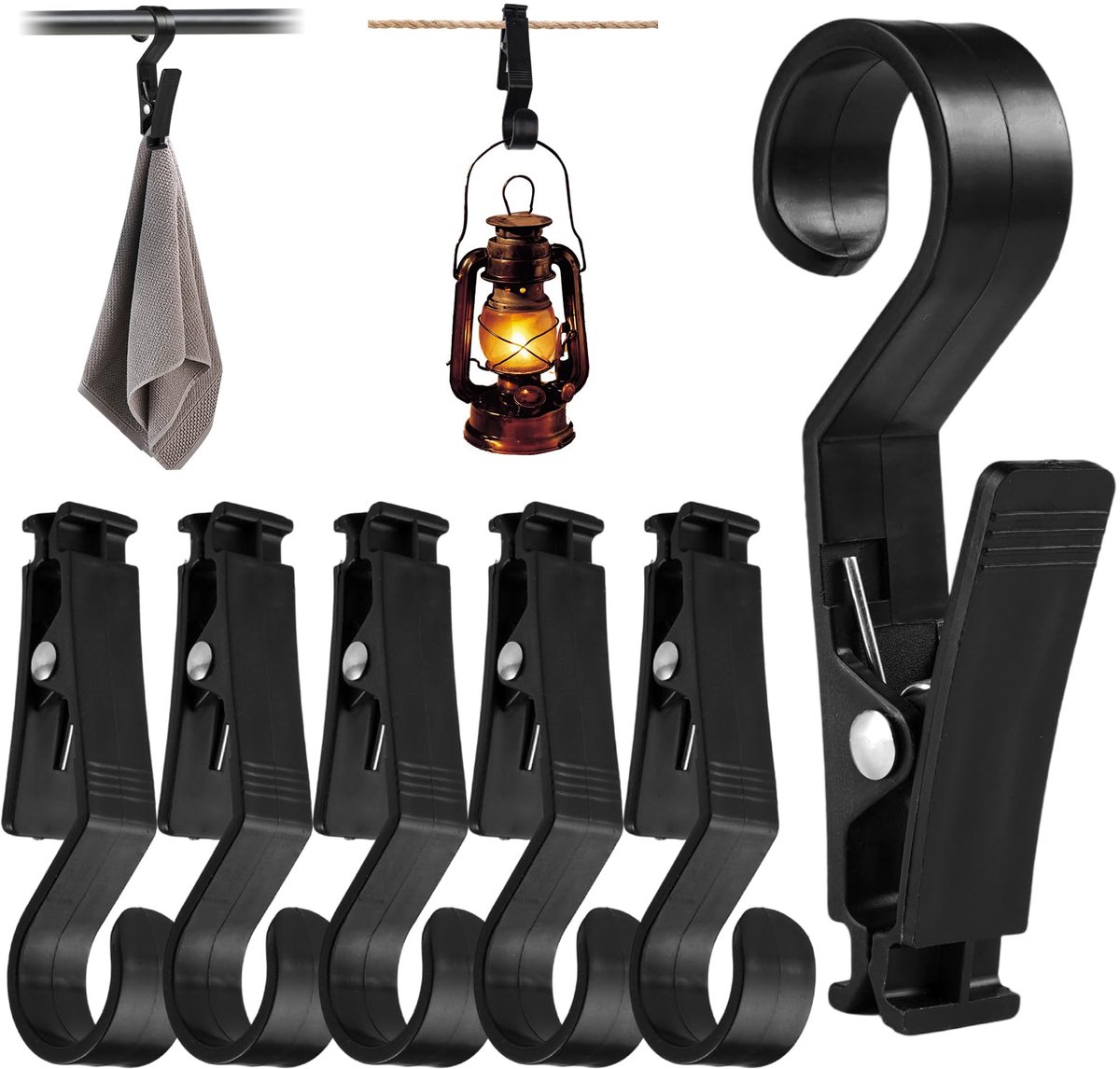 Washaken clips 6 stuks - groot en draagbaar - antislip plastic - ideaal voor buitengebruik - ShopVlot