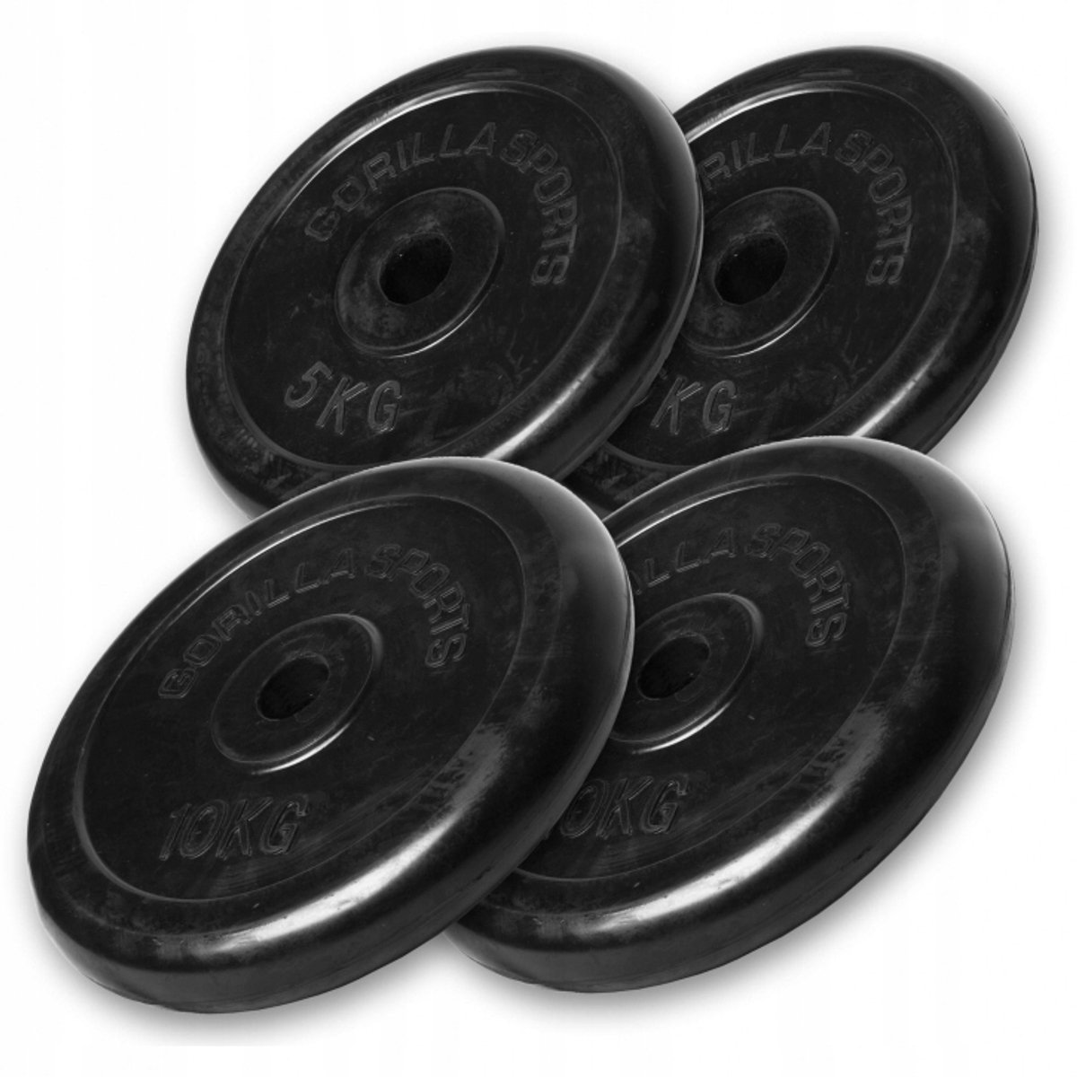 Gegoten Halterij Set 30 kg - 2x5 kg, 2x10 kg