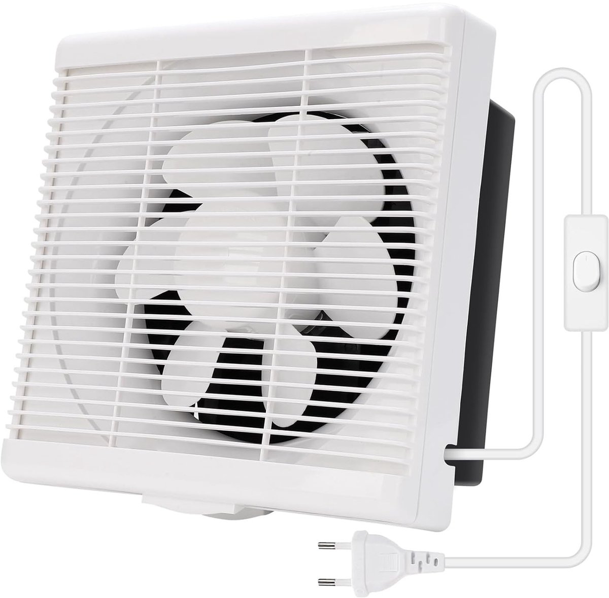 Ventilatieventilator met Afsluitklep - Stille Uitlaatventilator - Maat M - Plastic - Voor Badkamer en Garage