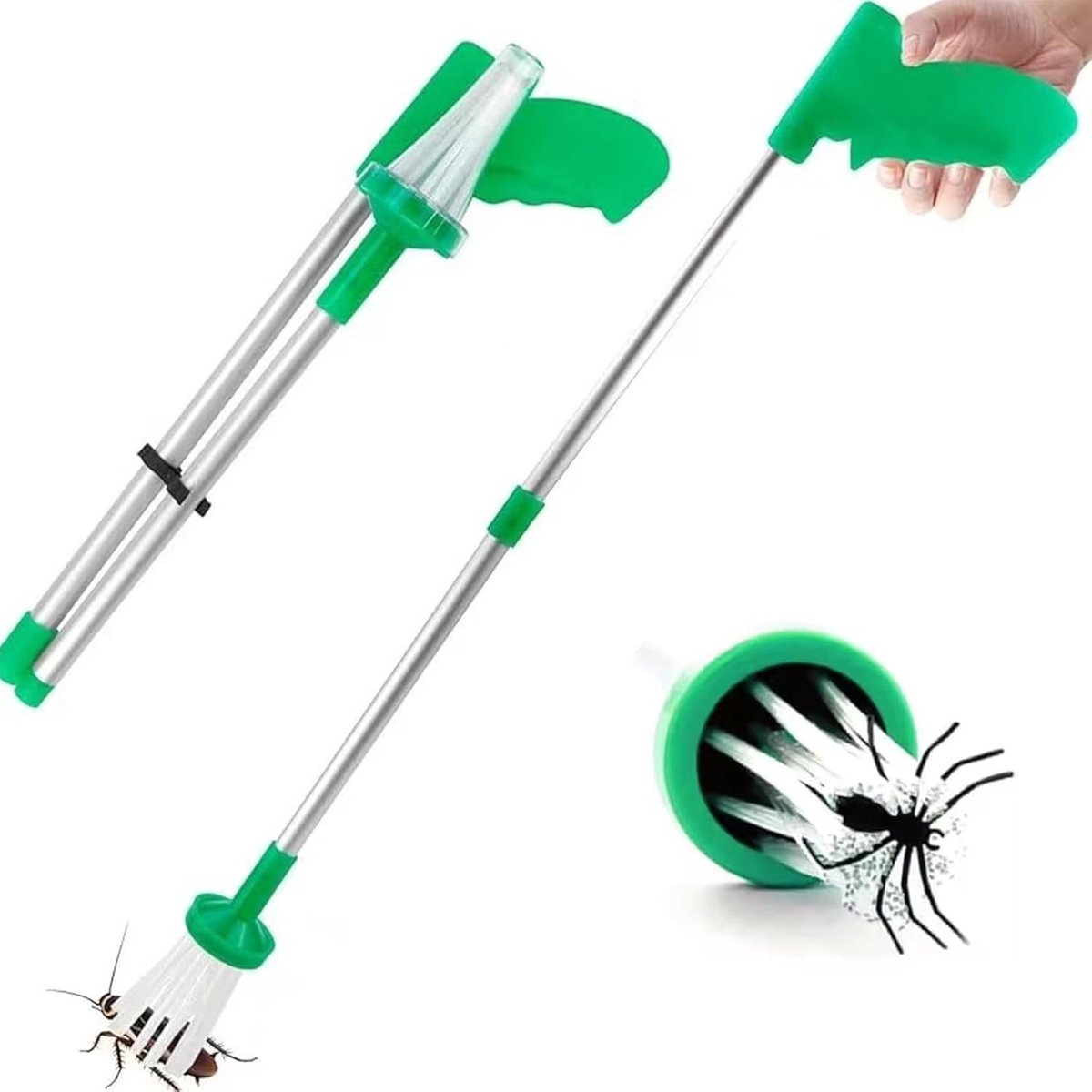 Spinnenvanger - Groen - Extra Lang - Opvouwbaar - Voor het veilig vangen van insecten