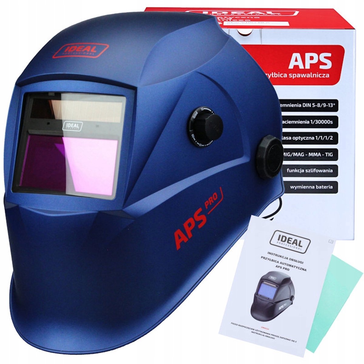 Automatische Lashelm APS-510G Blauw Mat PRO - Ware kleuren