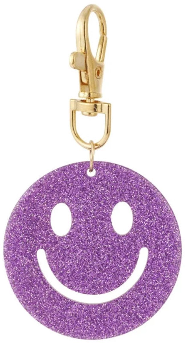 Yehwang Sleutelhanger Keep Smiling goud paars