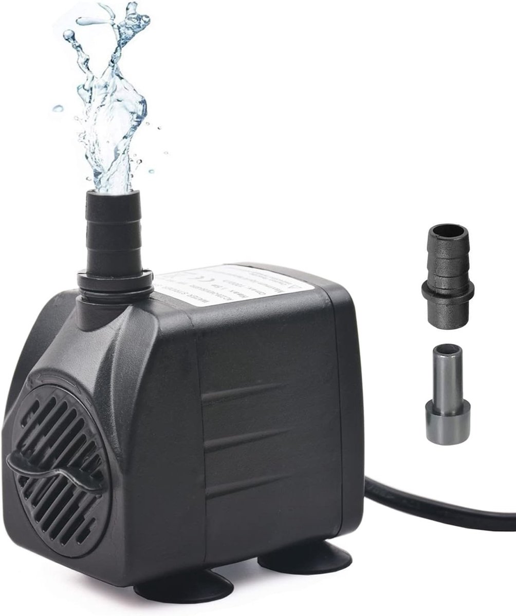 Mini Dompelpomp - 15W - 1000L/H - Compacte Waterpomp voor Fontein, Vijver en Aquarium