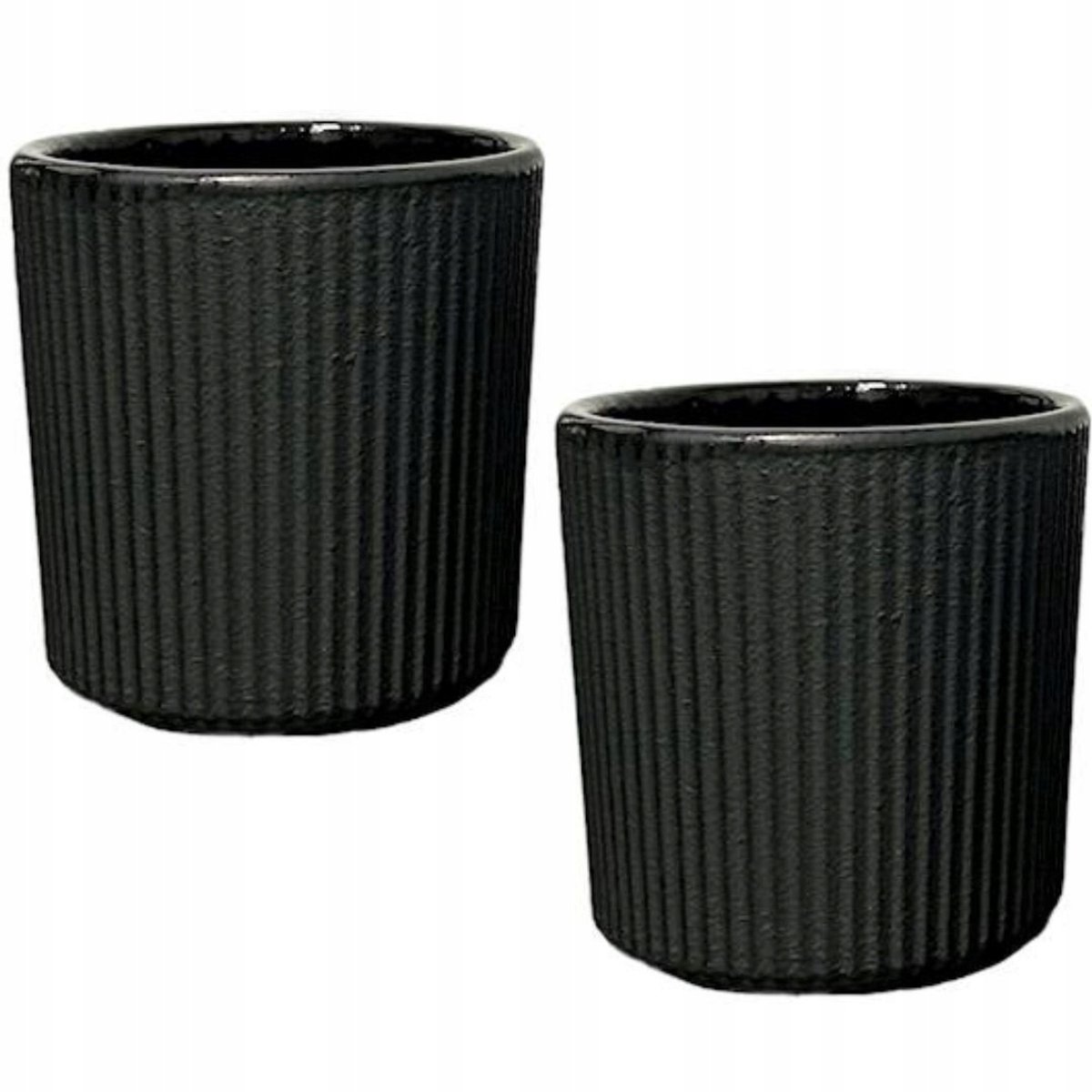 Set van 2 Zwarte Gietijzeren Thee Kopjes - 100ml