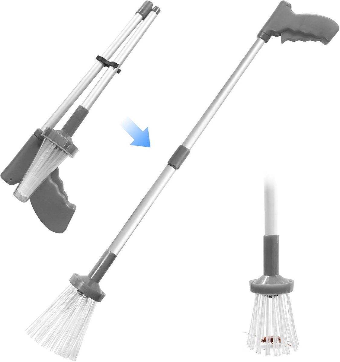 Spinnenvanger - Grijs - Extra lang - Handheld - Voor het veilig vangen van spinnen
