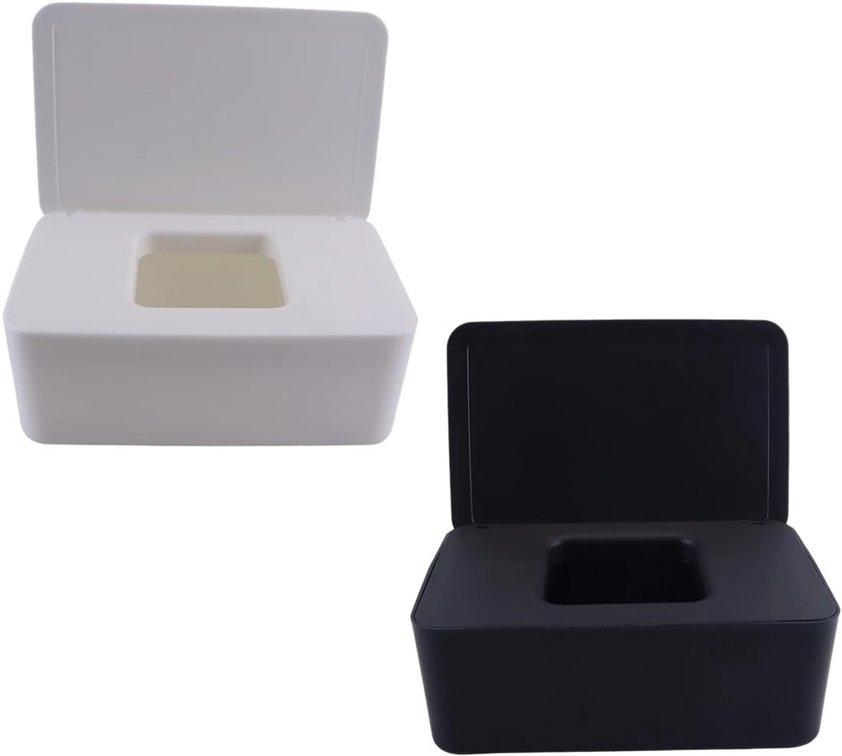 Sylen 2 PCs Huishoudelijke Natte Weefseldoos met Deksel, Toiletdocument Plastic Opslagdoos, Weefselhouder, voor - ShopVlot