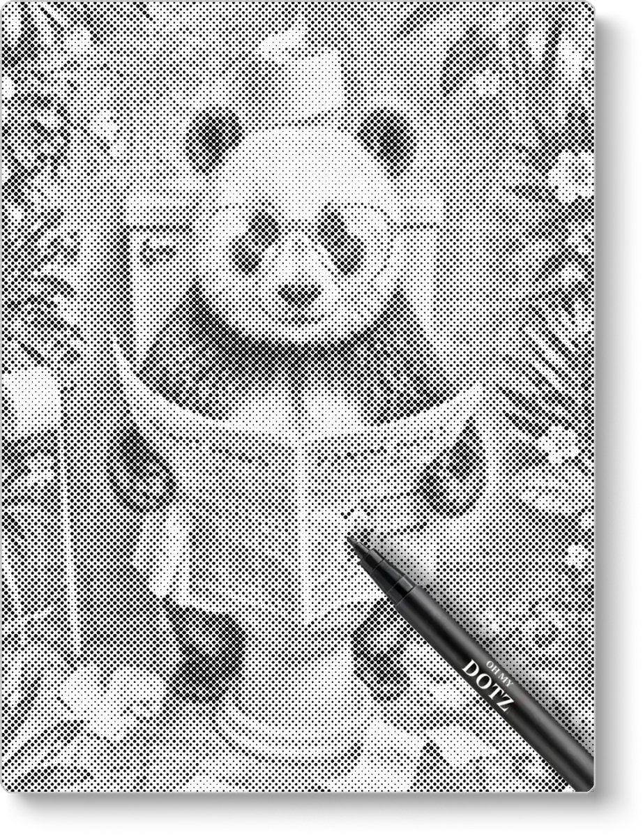 Panda op het toilet | Dot painting | 50x60cm  Meest gekozen | Dot painting | Oh My Dotz | Dots stippen | Diamond painting & Schilderen op nummer alternatief | Happy hobby