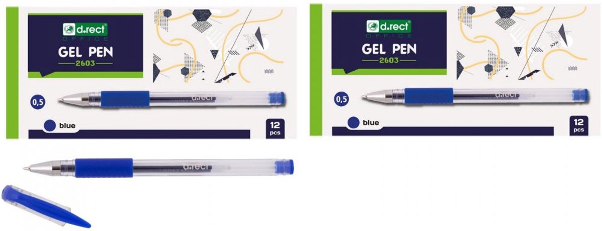 D.Rect Gelpen 2603 0.5mm Blauw - Set van 24
