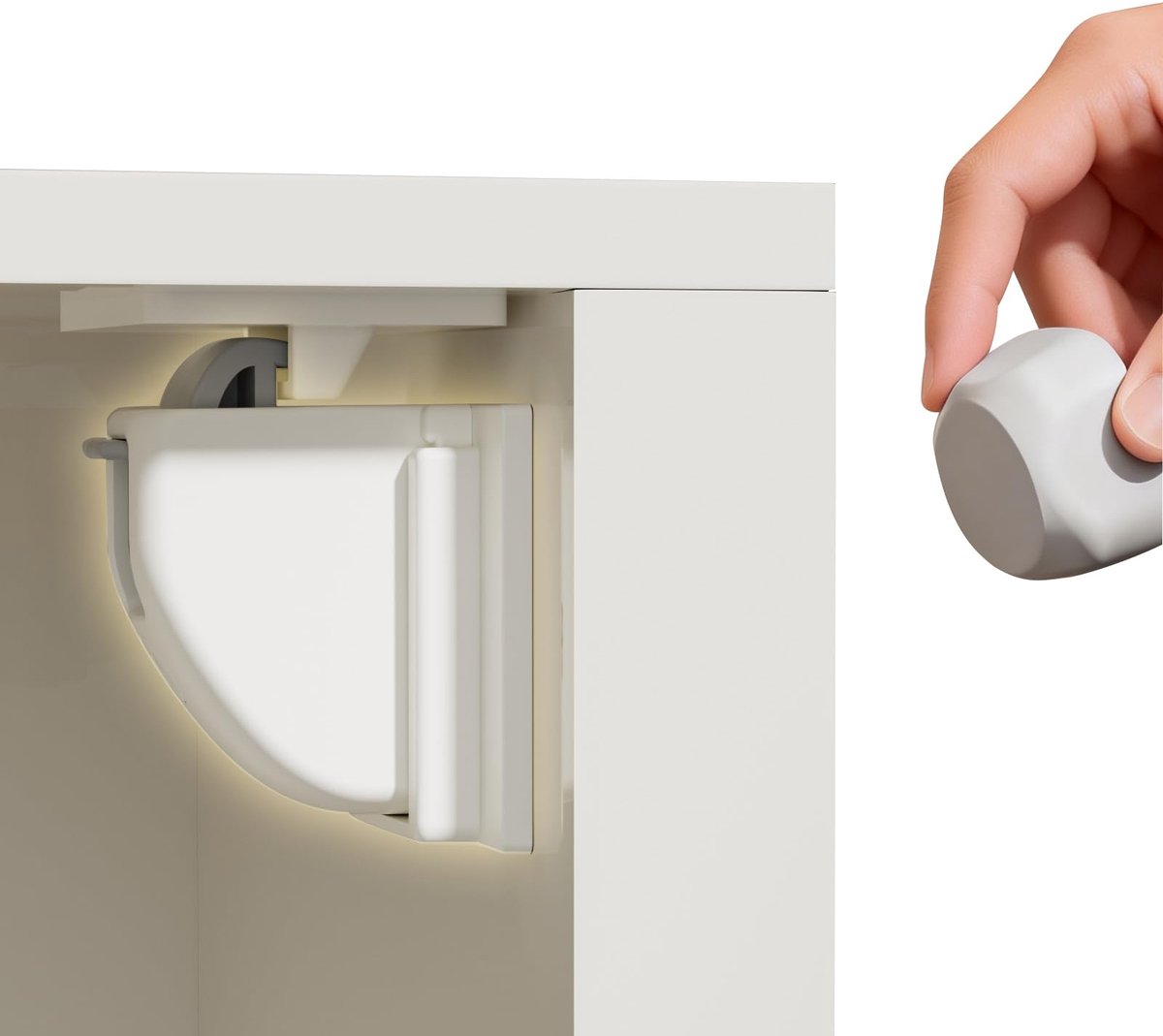 Safetydad Magnetische Kindveiligheidsvergrendeling voor Kasten en Lades, Boren niet Nodig – Onzichtbare Magnetische - ShopVlot