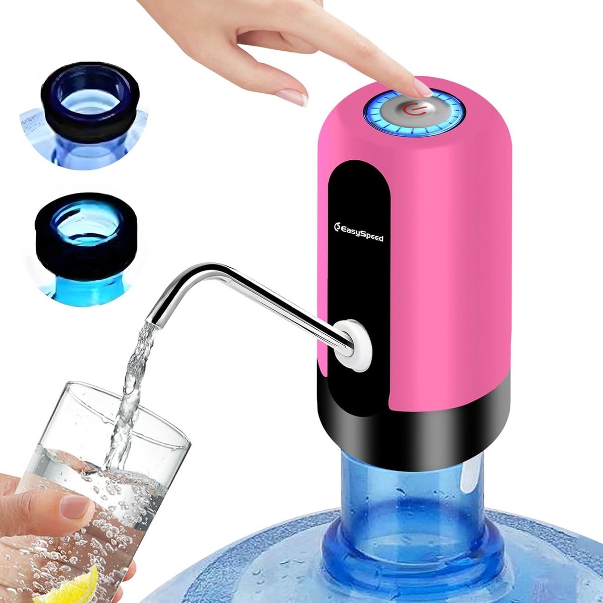 EASYSPEED Automatic Water Dispenser,USB Electric Drinking Water Pump,Portable Water Bottle Pump,Comes With 2 Adapters - ShopVlot