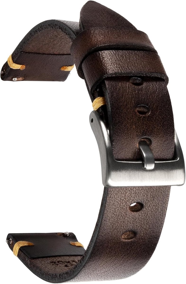 Retro Handmade Watch Strap Quick Release Vintage Leather Watch Band Replacement Choice of Width 18 mm 20 mm 22 mm 24 - ShopVlot