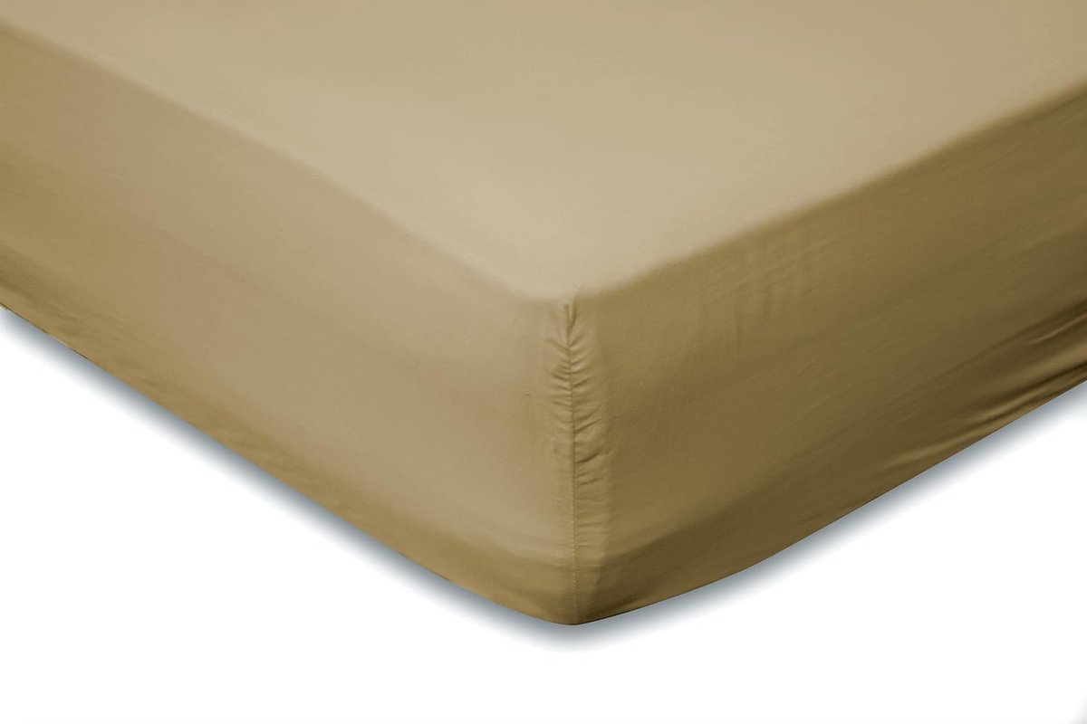 Fitted sheet Jersey Cotton Stretch 35cm High Angle - sand 120/130/140x200cm - ShopVlot