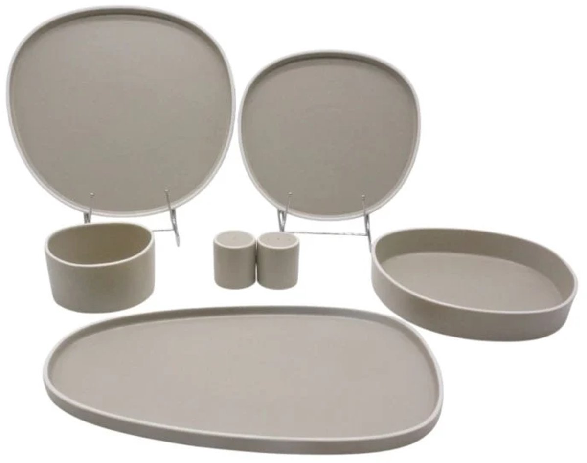 Bricard Croix - Porseleinen Serviesset - 27-delig - 6-Persoons - Beige - Dinner Set