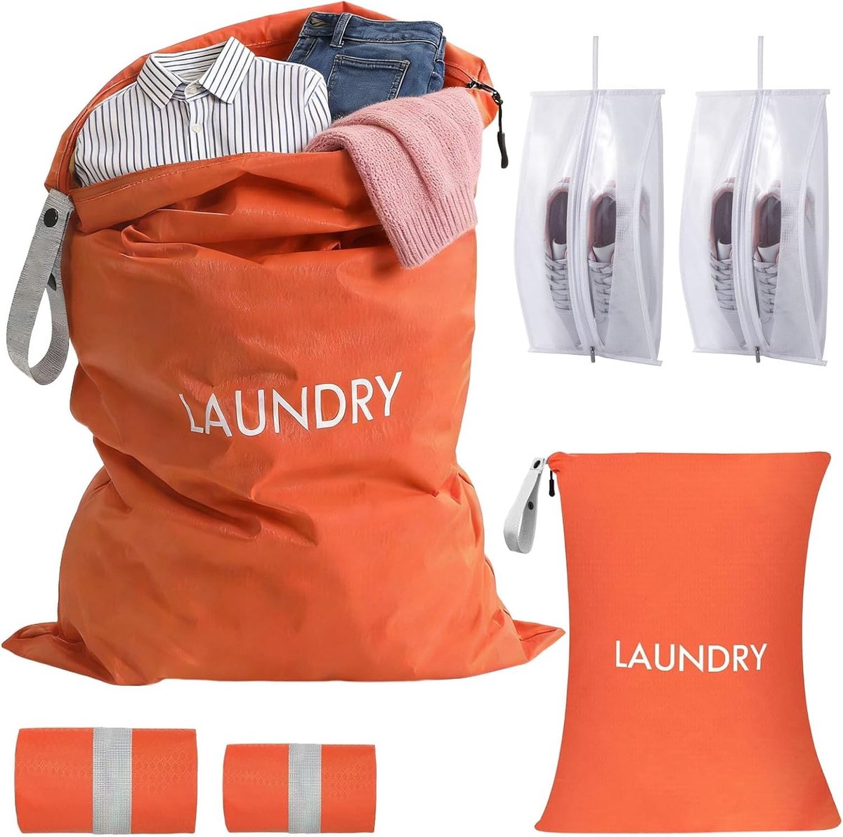 Wasnetjes met ritssluiting - Blauw - Waterdichte Reiswaszakken - 2 Stuks - Praktisch voor Reizen en Dagelijks Gebruik