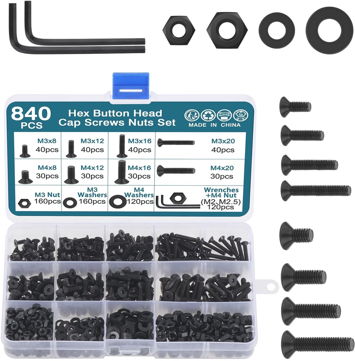 Solidchoice - Assortiment Kit van Hex Schroeven en Moeren