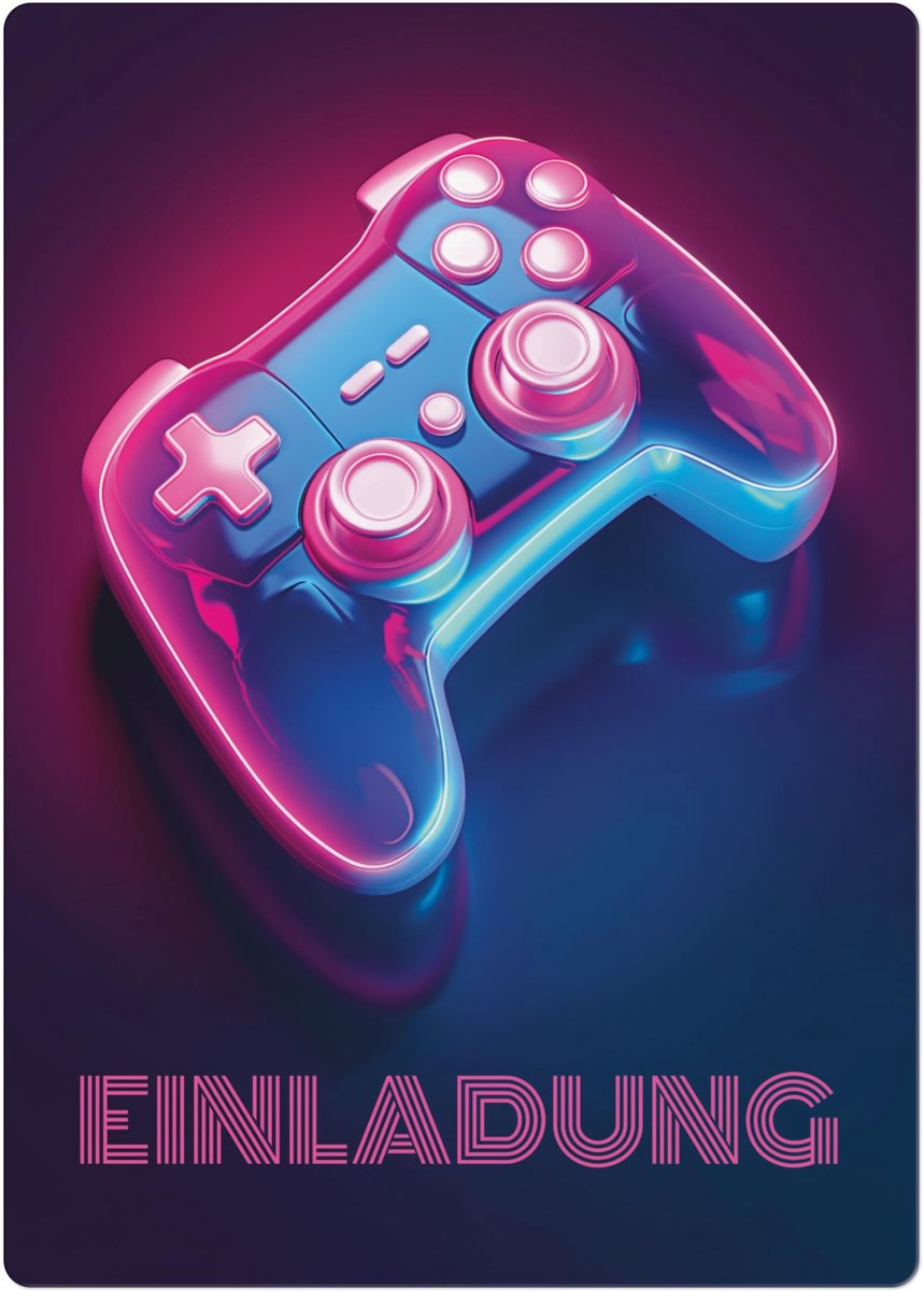 Solidchoice - Uitnodigingskaarten Kinderverjaardag Gamer Set van 12