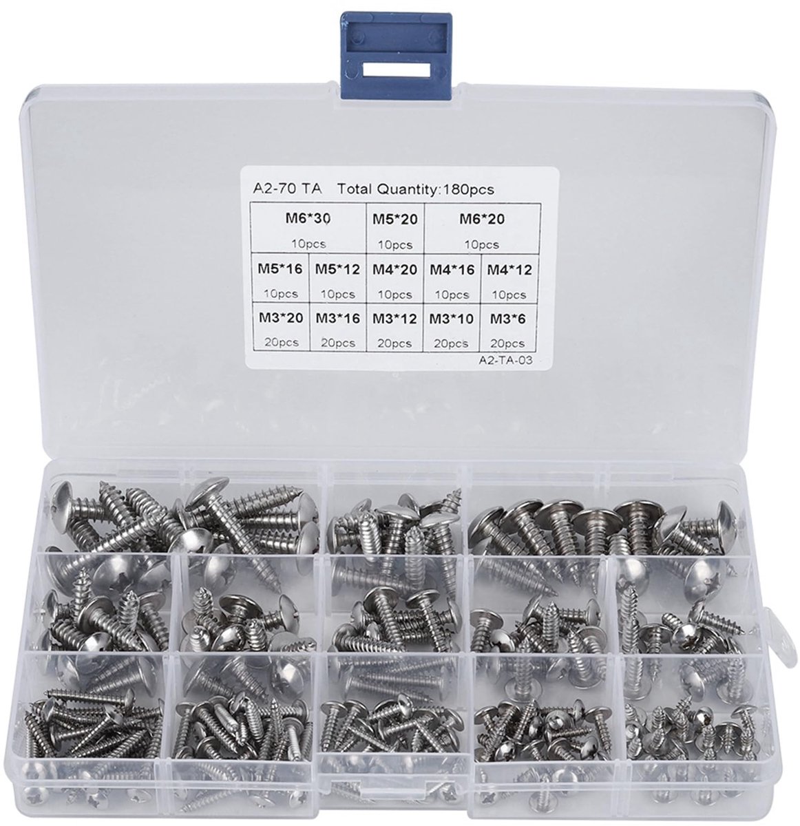 Solidchoice - Assortiment RVS Zelftappende Schroeven Set