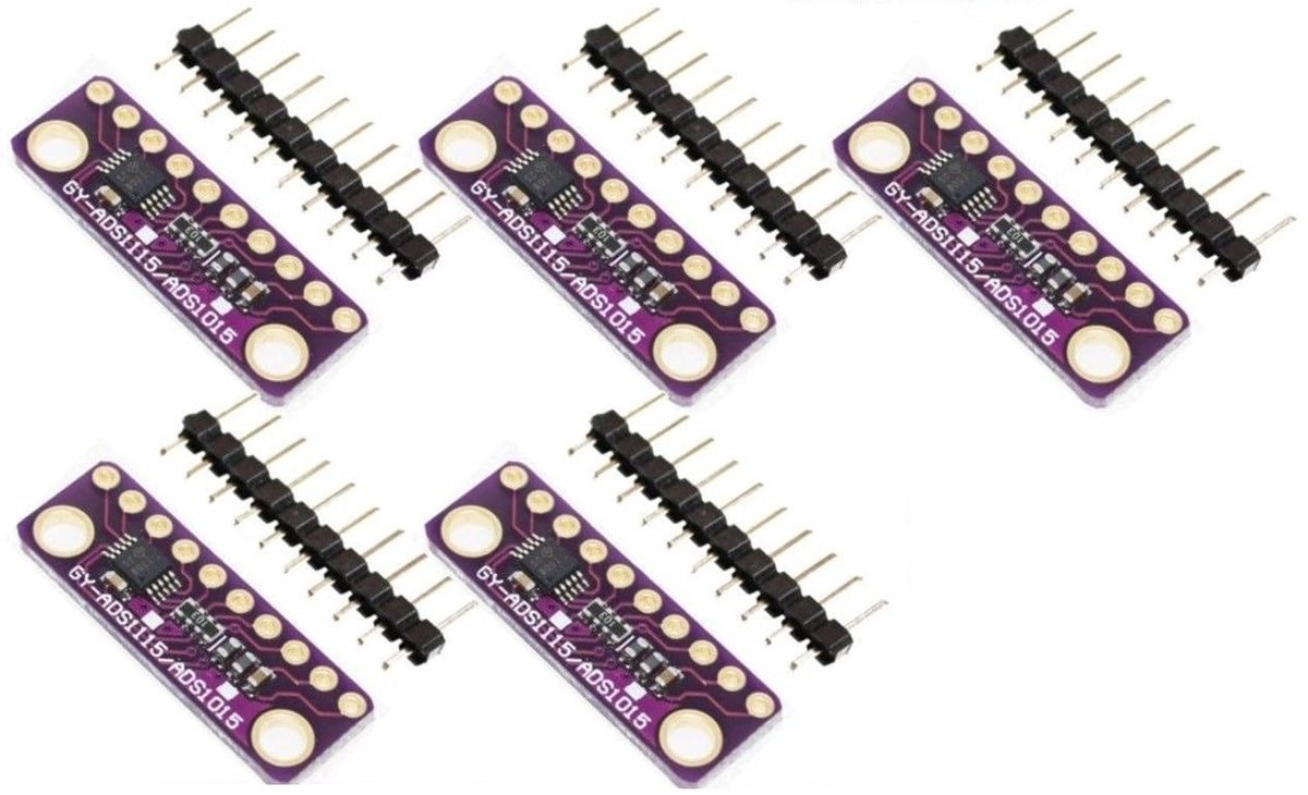 Solidchoice - 5 Stuks I2C ADS1015 12-Bit ADC Converter Module