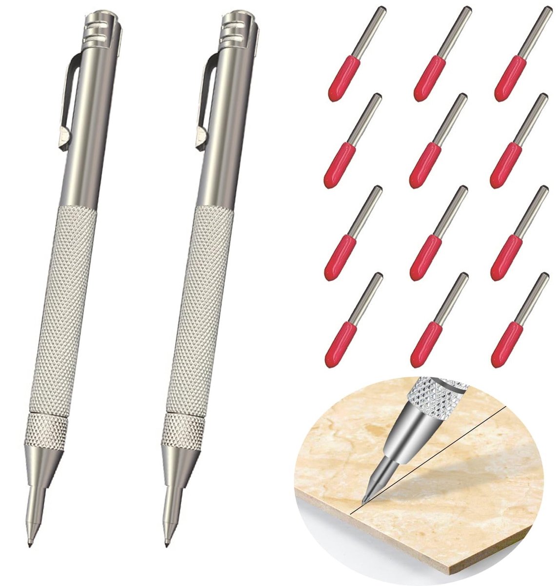 Solidchoice - Set van 2 Wolfraamcarbide Tip Scribers