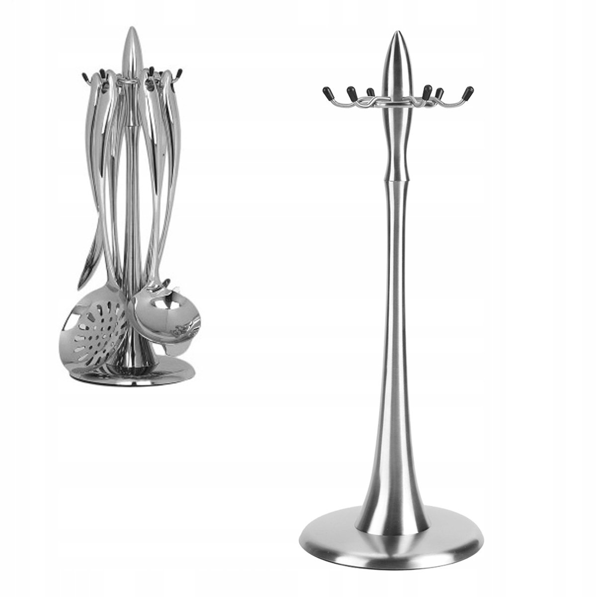 RVS Keukengerei Houder met Haken - 45cm