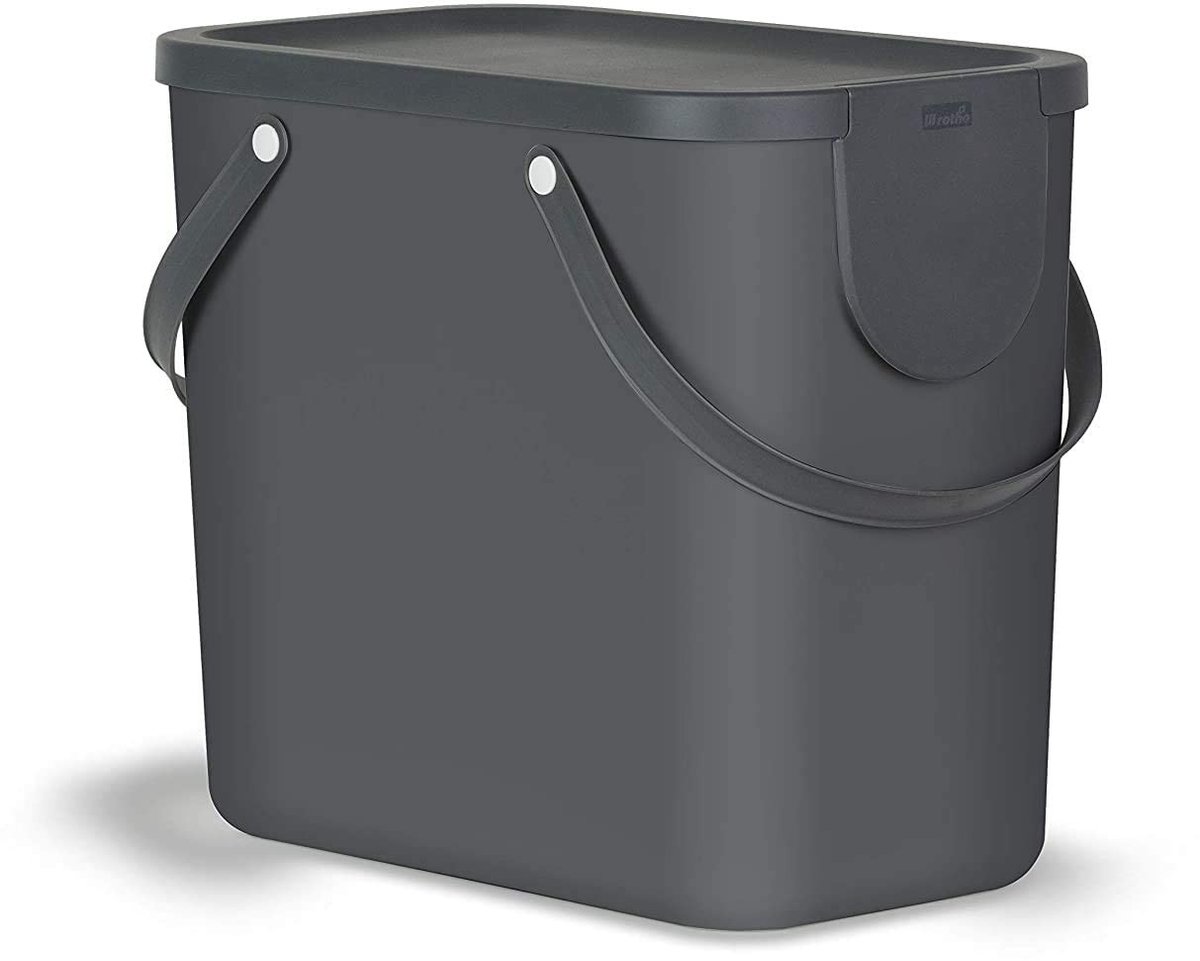 Solidchoice - Afvalscheidingssysteem 25L voor de Keuken, BPA-vrij, Antraciet