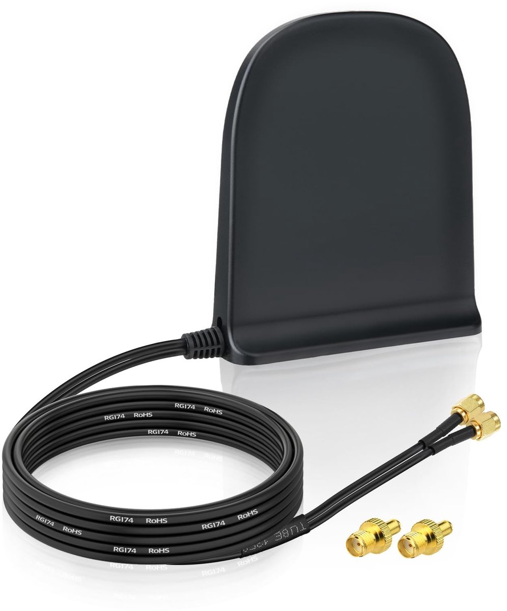 Solidchoice - 5G 4G Antenne 10dBi Stekker met Magnetische Voet en 2 m Kabel