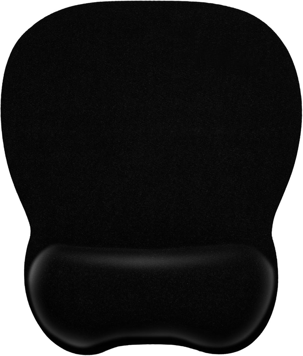Muismat met Polssteun - Ergonomic Mouse Pad - Gaming Mousepad - Zwart - Mouse Mat with Wrist Support - Ergonomisch Muismat - Bureauonderlegger - Kantoorproducten - Antislip - Wasbaar - Terug Naar School