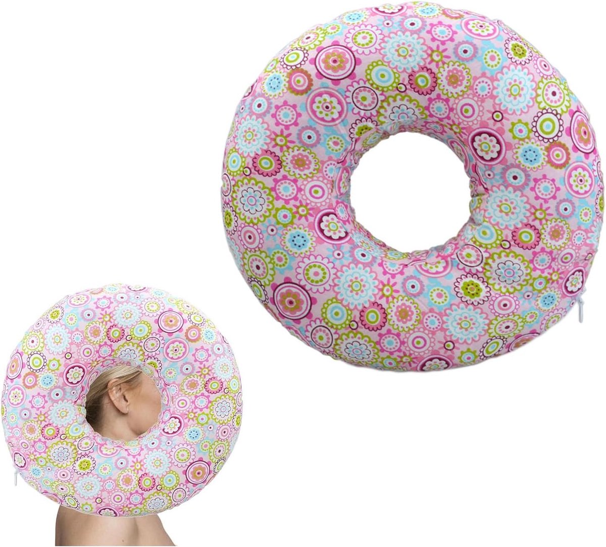 Ear Cushion, Doughnut Pillow, Piercing Pillow, Doughnut Ear Cushion, Suitable for Home, Office, Travel, Side Sleepers - ShopVlot