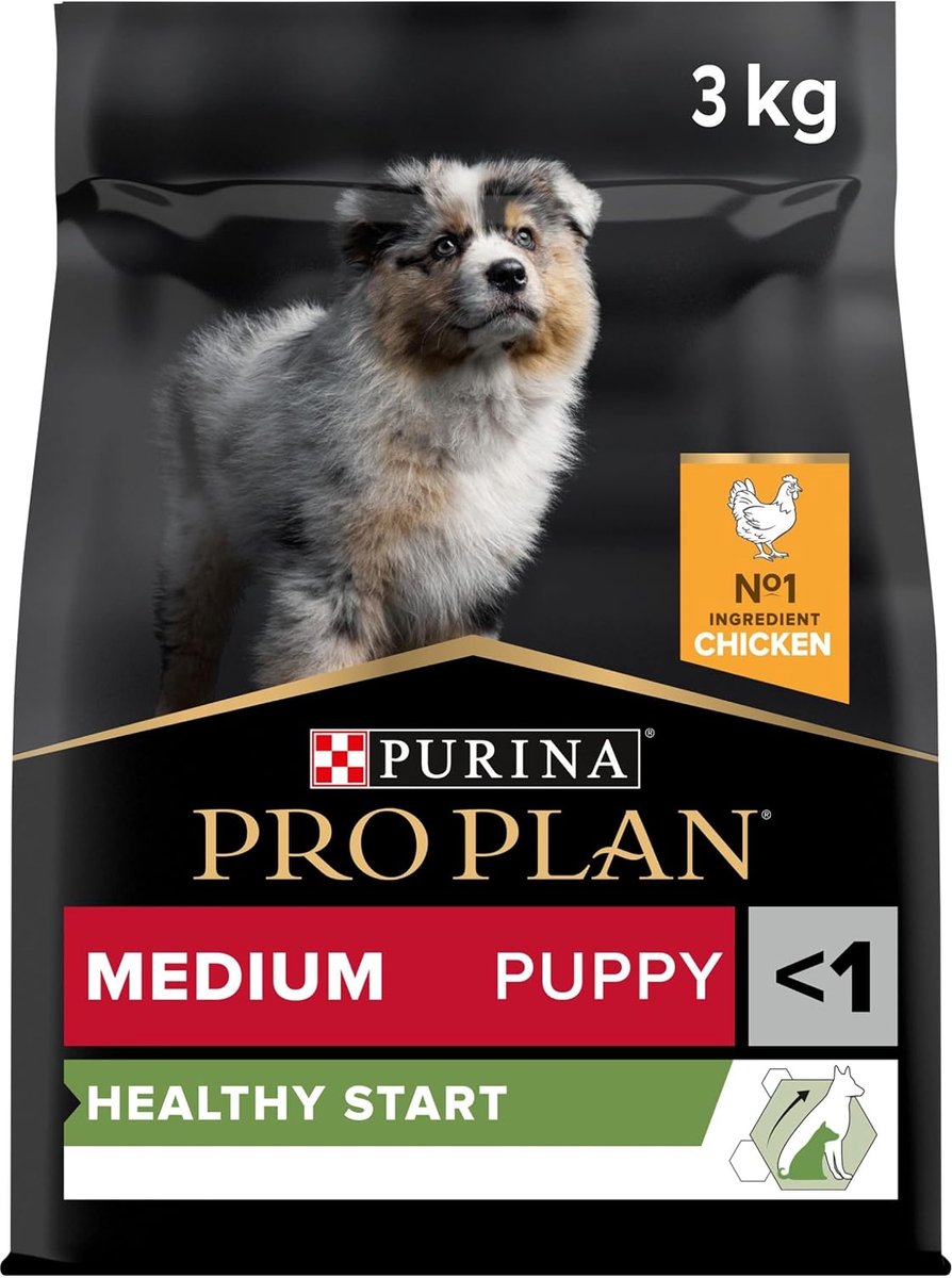 Pro Plan Grain Free Medium Puppy Healthy Start, Dry Puppy Food, Rich in Chicken, Pack of 1 (1 x 3 kg) - ShopVlot
