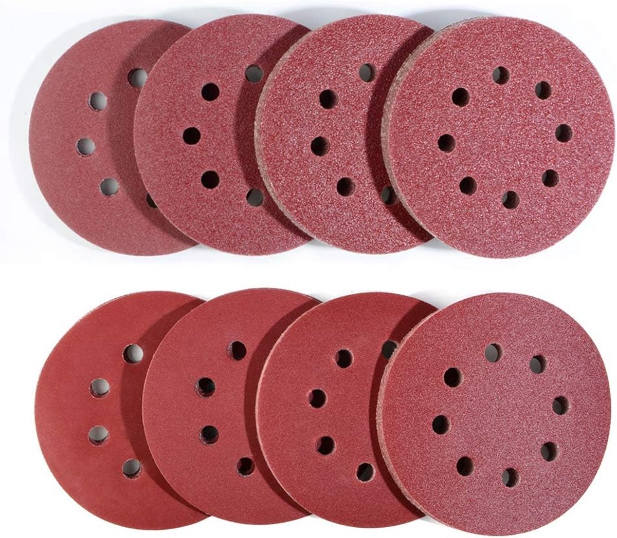 80 pieces grinding discs for orbital sander (diameter 125 mm, sandpaper set), 10 x 40/60/80/120/180/240/320/400 for - ShopVlot