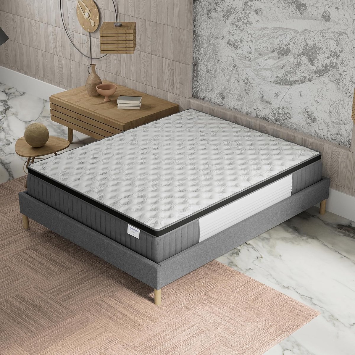 Mattress Elekctra 120x190 cm – Thickness 30 cm – Hybrid: Pocket springs + Memory foam – Sturdy support & independent - ShopVlot