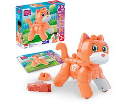 Mega Bloks Fisher-Price - Speelgoedblokken Rollende kitten met draaiende wieltjes - 25 stukjes