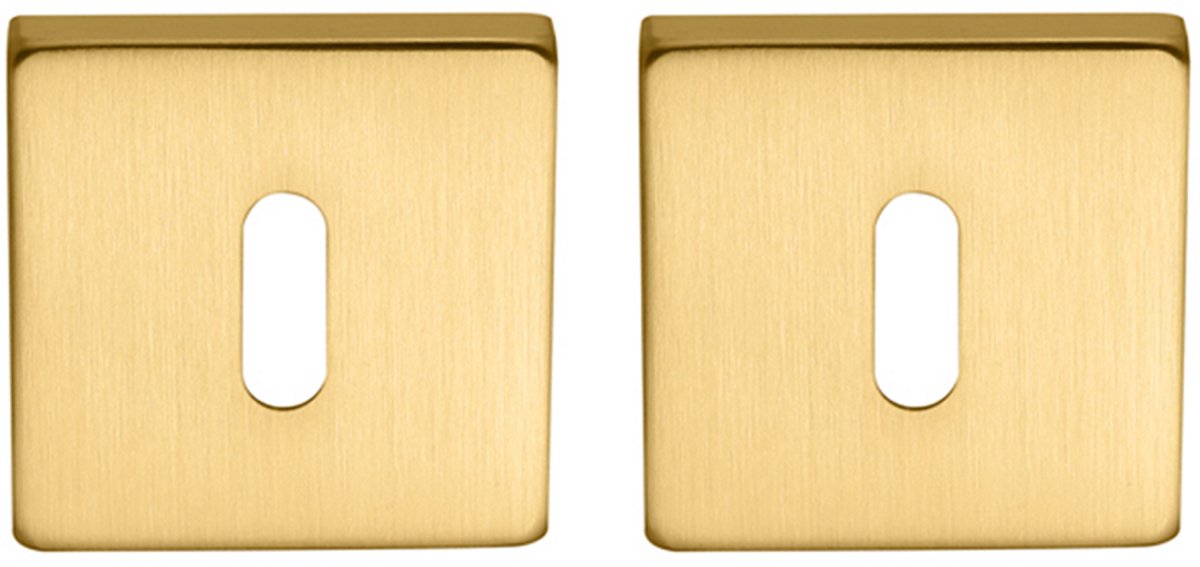 Sleutelrozet vierkant 53x53x8,9mm mat goud PVD gecoat