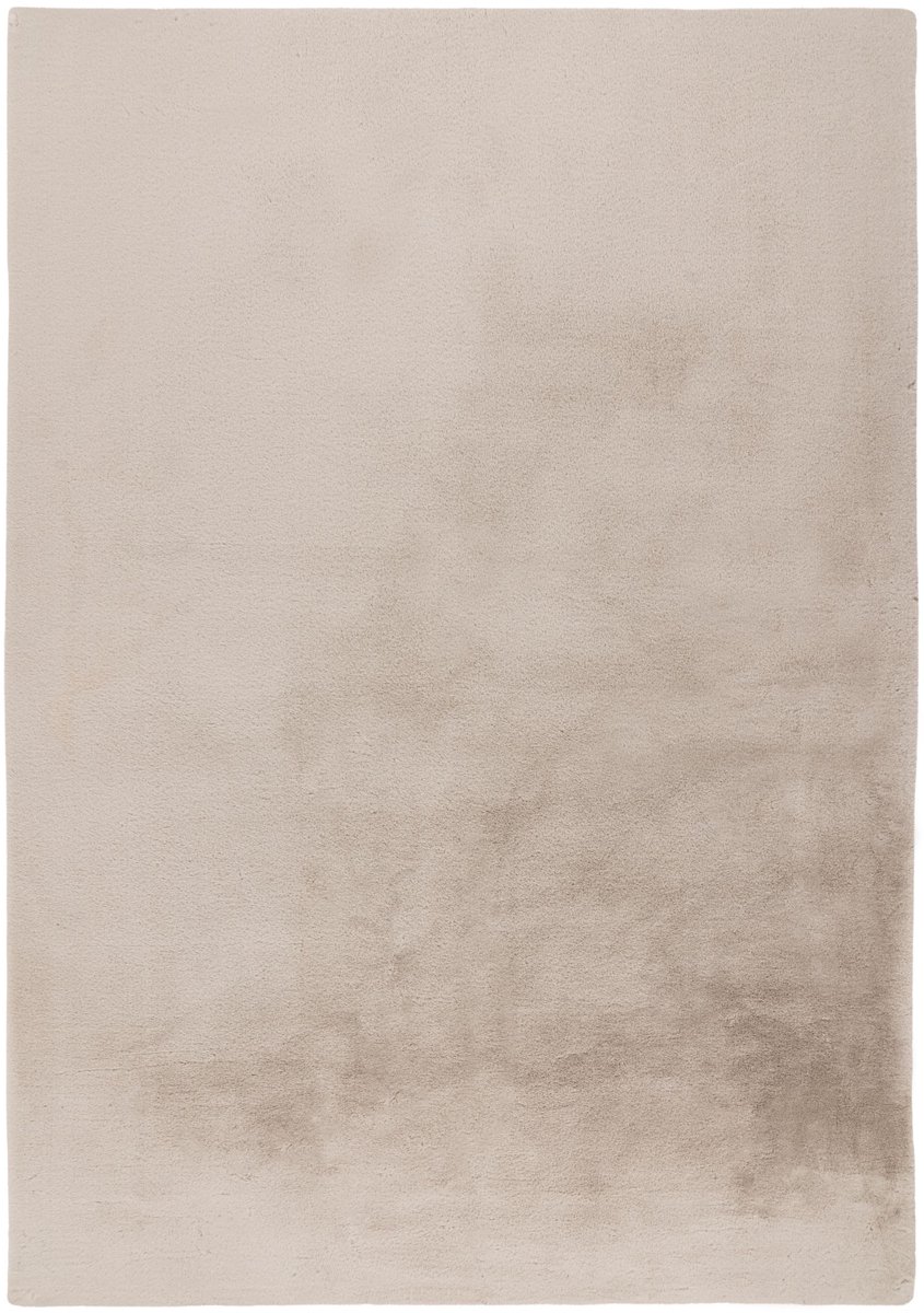 Padiro hoogpolig shaggy vloerkleed 160 x 230 cm - lichttaupe - modern effen design - geschikt voor vloerverwarming - van polyester