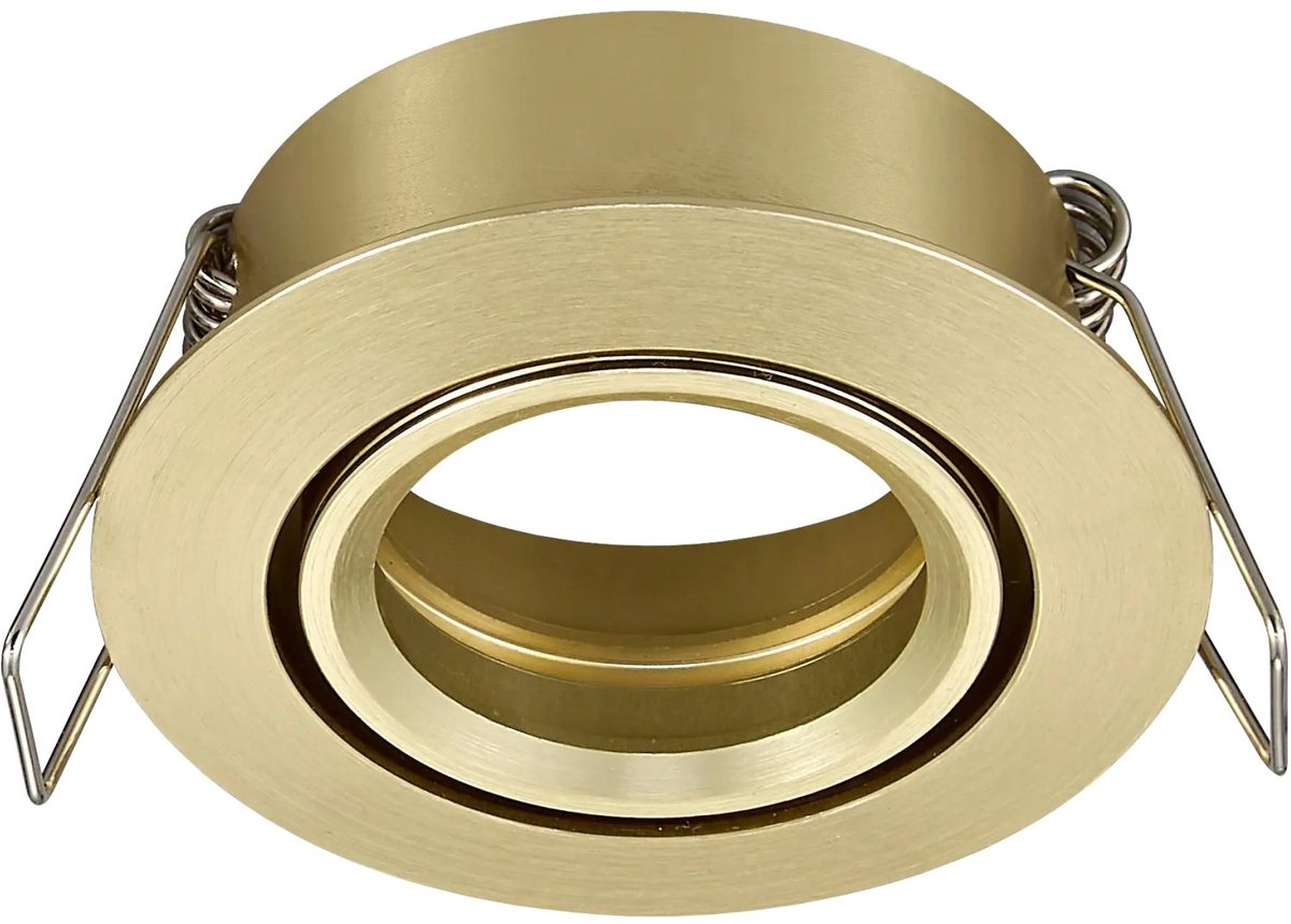 Saturn Mini inbouwspot, kantelbaar, aluminium, MR11-fitting, lichtbron niet inbegrepen, goud