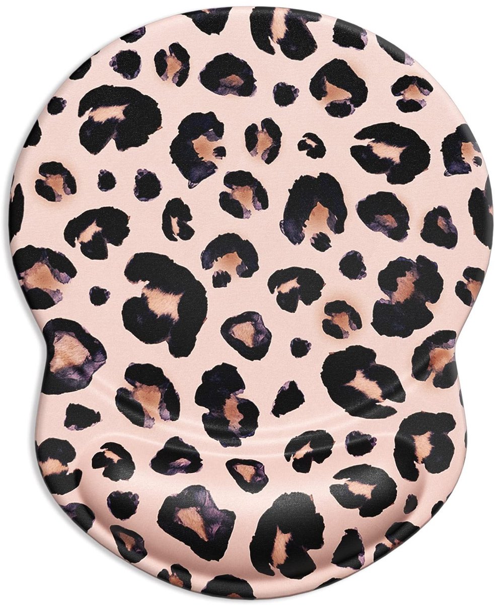 Solidchoice - Ergonomische Muismat met Gel Polssteun en Antislip Ondergrond, Luipaard Motief