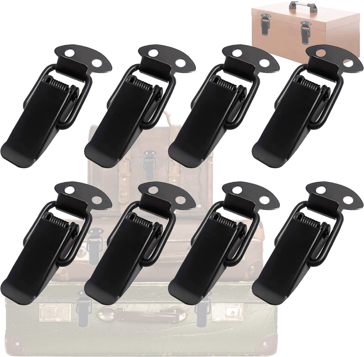 Solidchoice - Set van 10 RVS Springhaspen voor Koffers en Gereedschapskisten