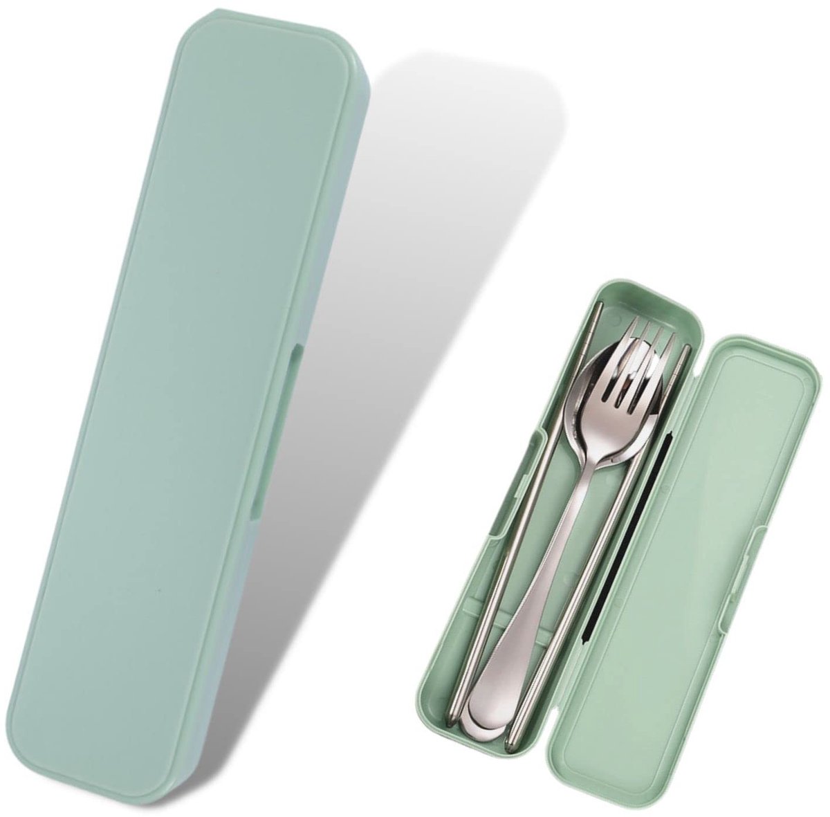 Solidchoice - Reisbesteckdoos met Vork, Lepel en Eetstokjes