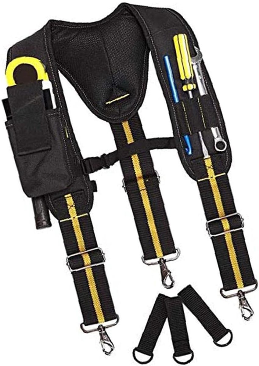 Solidchoice - Padded Tool Belt Suspenders met Lumbar Support en Multi-Pockets