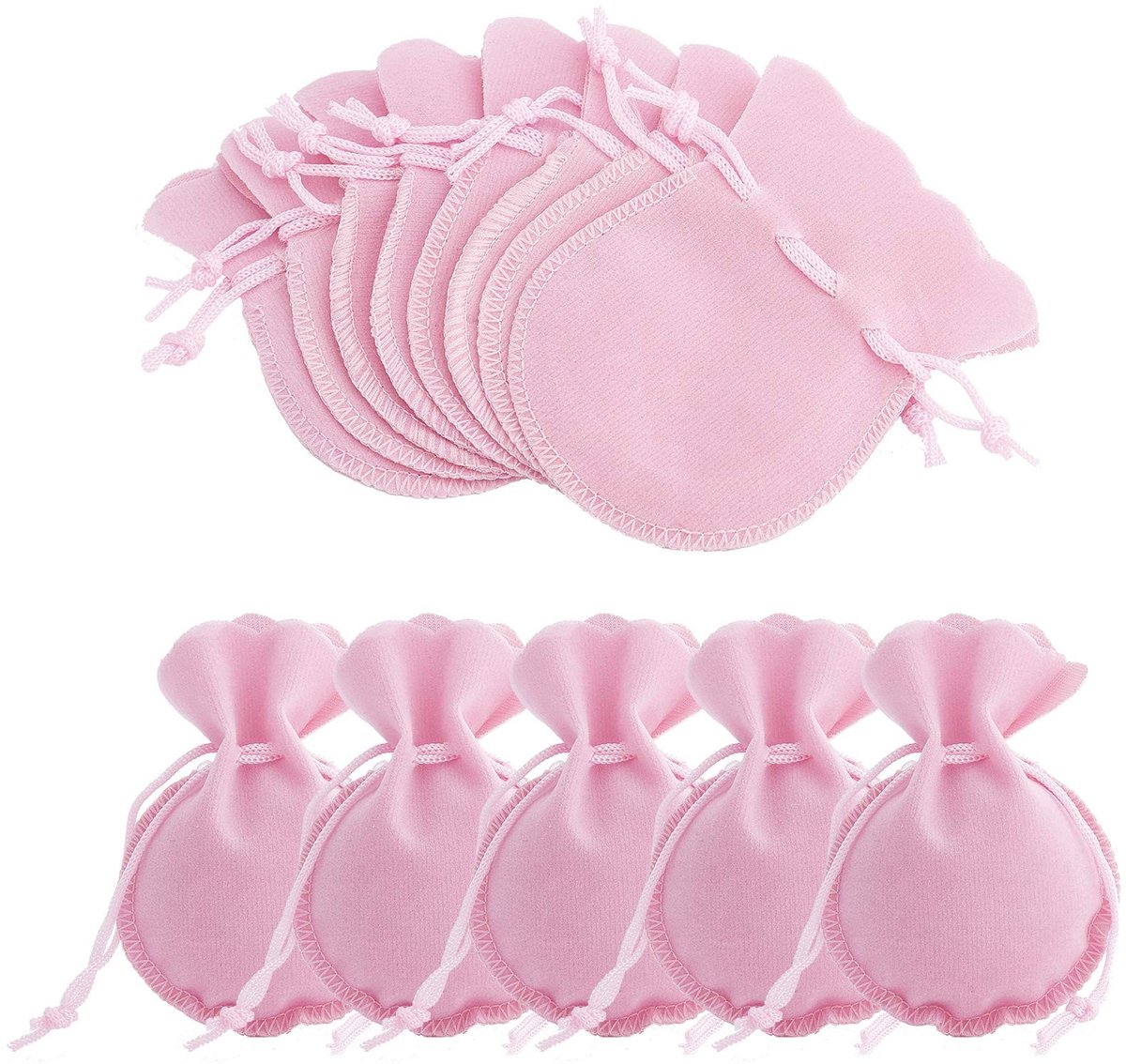 Solidchoice - Set van 50 Fluwelen Tassen voor Sieraden en Cadeaus
