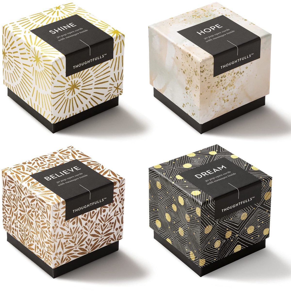 Solidchoice - ThoughtFulls Pop Open Cards Set van 4 met Inspirerende Berichten