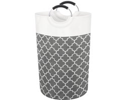 Opvouwbare wasmand - 82 liter wasverzamelaar - grijs - Oxford-stof