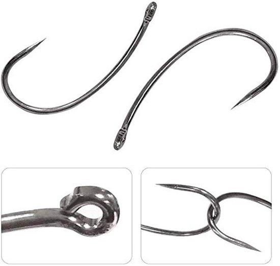 Solidchoice - Set van 18 Roestvrij Stalen Vishaken voor Karpervissen van Solidchoice — afbeelding 4