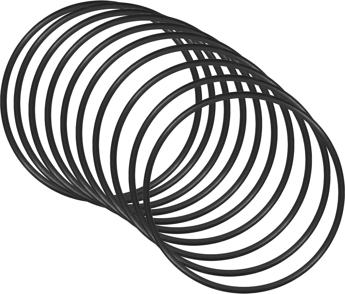 Solidchoice - Nitril Rubberen Afdichtingen voor Waterkraan - 60 mm x 56 mm x 2 mm, 10 Stuks, Zwart